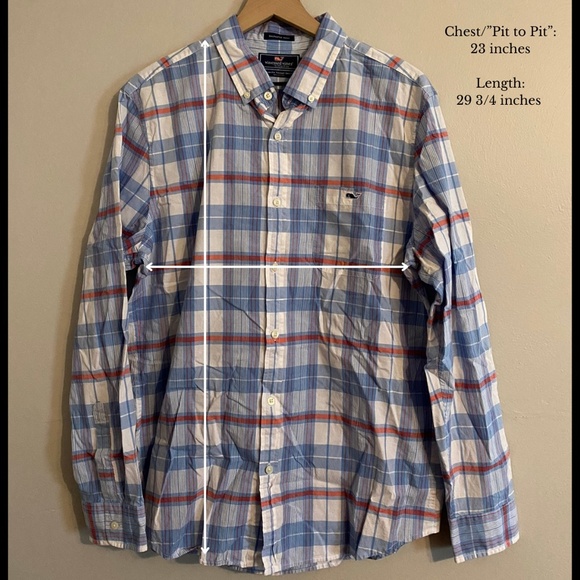 Men's Vineyard Vines Slim Fit Tucker Shirt Plaid Button Down SIZE LARGE - Picture 6 of 6